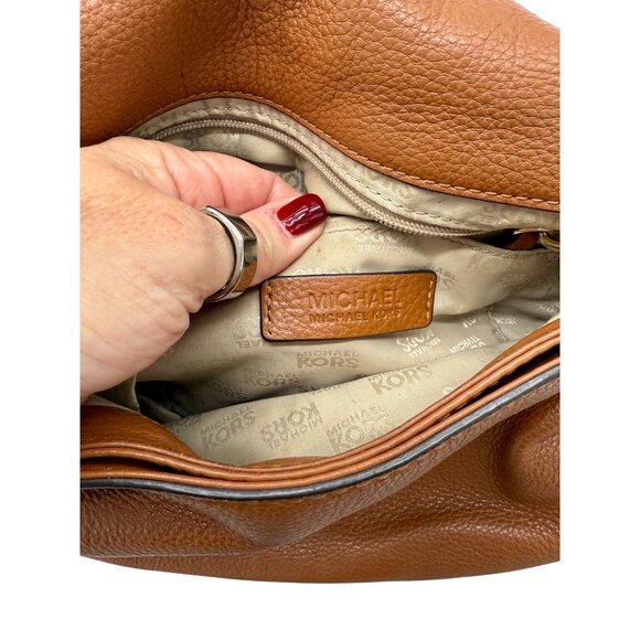 Michael Kors Brown Weston Foldover Crossbody Bag - Picture 4 of 10